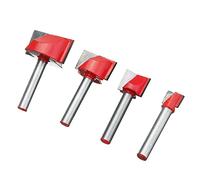 Router Bit 4pcs 10/15/22/30mm Router Bit Surface Planing Bottom Cleaning Wood Milling CNC