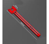 Router Bit Accessory for Woodworking - Aluminum Alloy Milling Groove Bracket with Base, Circle Jig Guide for Trimmer Machine, Red(A)