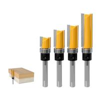 Router Bit Set Flush Trim Router Bit 6.35MM/6MM，YG6X High Hardness Tungsten Steel Blade,Wood Tools Woodworking(6mm4Pcs)