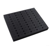 Router Bit Storage Tray 110 Slots High Density Foam Holder for 1/4 1/2 Inch Bits - Protective Woodworking Organizer Box Liner Black 325x275mm