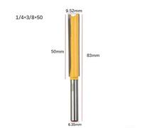 Router Bit with Enhanced Performance Characteristics, Perfectly Suited for Various Woodworking Applications (1/4*3/8*50 )
