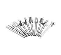 Router Bits Set High Speed Steel 1/8in Shank Milling Cutter Woodworking Tool for Wood PVC Plastic Engraving Slotting 10pcs Silver 3.9cm