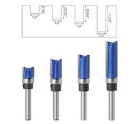 Router Bits with 6mm and 6 35mm Shank for Dado Cutting in Wood and Acrylic, 4 Piece Set (6.35mm Shank )