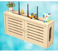 Router Box Cover Wooden Wifi Router Storage Box Wall Mounted Storage Box Wall Shelf For Wifi Box,C-48x24cm