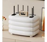 Router Box Hider Wifi Router Storage Cabinet Multi Layer Storage for Living Room Bedroom Study Dorm Apartment(White)