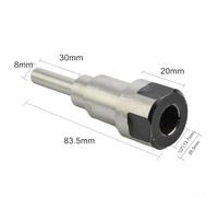 Router Collet Extension Tool for Efficient Processing in and Machinery Manufacturing with Design (8mm Shank to 1/2in)
