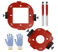 Router Corner Radius, 2X Arc Angle Positioning Templates, 5.12x5.12in Routing Guide Set, Aluminum Alloy, Cutting Auxiliary Tool for Carpenter, Woodworking, Outdoor Use