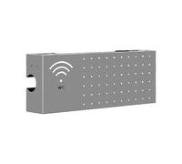 Router Cover,Wall Mount Carbon Steel Multifunctional Organizer,Router Wall Mount Box - for Home Internet TV Desktop Book Basket Guards Cover Network Outlet Output