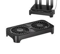 Router Fan, Shock Absorbing Base, WiFi Cooler, Network Equipment Fan, Electronic Device Cooler for Desktop Router Stand, Laptop Cooling Pad for Business Home