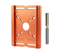 Router Guide- 770g Double-Scale Multi-Hole Mount Aluminum Alloy Clamp | Router Slotting Bracket Guide Tool | With Adjustable Double-Scale | Cutting Machine Base Plate Rail For Straight Trimming