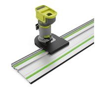 Router Guide Rail Adapter for Ryobi RTR18 & Festool FS/2 Rails | Straight Cuts & Rebating, Non-Slip Handle, Heavy Duty Design, British Made, No Rail Modification