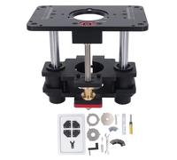 Router Inverted Lift Table Heavy Duty Precision CNC Machined Aluminum Alloy Router Table Lift System for Woodworking Benchtop Trimmer 25 to 50mm Thickness