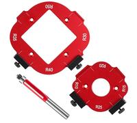 Router Jig and Template for Woodworking, Router Template and Jigs, Aluminum Alloy Routing Corner Jig Set for R10/R15/R20/R25/R30/R35/R40/R50, Precision Router Tool for Furniture Edges & DIY Projects