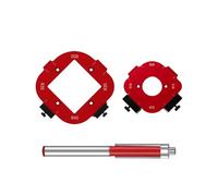 Router Jig & Radius Templates Set, Aluminium Alloy Corner Guide R10-R50, Woodworking Router Template for Edge Rounding, Furniture Making, Carpentry & DIY Projects