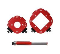 Router Jig Template Set for Radius Corner Routing - Aluminum Alloy Corner Jig Templates for Woodworking Precision Router Guide Tool for R10 R15 R20 R25 R30 R35 R40 R50 DIY Furniture Corner Trimming