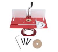 Router Lift Base Aluminum Alloy Manual Height Adjustable Router Table Lift System with 51mm Stroke for Woodworking Machinery Compatible with 63.8-65mm Motor Diameter (Red)