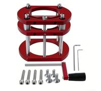 Router Lift Base with Manual Lift Function and Aluminum Alloy Construction for Use with Table Saw Insert Plates and 64-66mm Diameter Routers (Red)