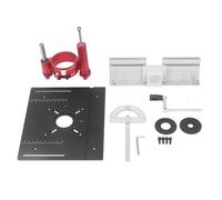 Router Lift for Woodworking | 47mm Lift Range & 65mm Clamp | Aluminum Alloy Router Plate System | Hand Crank Lift for Trimmers/Engraving Machines/DIY Projects (Black)
