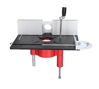 Router Lift Kit Electric Router Table Insert Plate Lifting Base Woodworking Chamfering Trimming Aluminum Alloy Stainless Steel Red 047mm Lifting Range S82 Tabletop (Black)