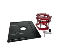Router Lift Kit W/Aluminum Router Plate for 65mm Diameter Motors Woodworking Router Table Workbench Trimmer Engraving Machine Woodworking Tools(Set C)