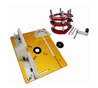 Router Lift Kit W/Aluminum Router Plate for 65mm Diameter Motors Woodworking Router Table Workbench Trimmer Engraving Machine Woodworking Tools(Set E)