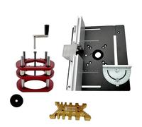 Router Lift KitAluminum Router Elevation ToolManual Adjustable Router Table Insert for WoodworkingMetal Router Lift for Precise Height Adjustment