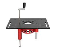 Router Lift System Kit Manual Lifting Router Table Insert Base Plate for DIY Woodworking Projects Aluminum Alloy Stainless Steel 47mm Lifting Range (Black)