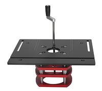 Router Lift System Manual Adjustable Height Woodworking Kit with Aluminum Alloy Base Plate for Router Table Precision Wood Cutting DIY Projects (Black)