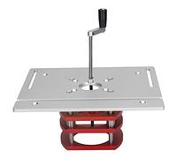 Router Lift System Manual Adjustable Height Woodworking Kit with Aluminum Alloy Base Plate for Router Table Precision Wood Cutting DIY Projects (Silver)