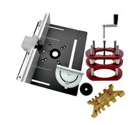 Router Lift System - Precision Adjustment Plate, Steel Insert Base, Manual Height Control Tool, Durable Routr Support Assembly, Router Plate for Workshop, Table Setup