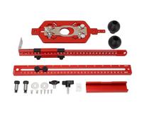 Router Milling Groove Bracket 3 in 1 | Adjustable Circle Cutting Guide & Cabinet Hardware Jig | Aluminum Alloy Woodworking Tool for Side Slotting/Border Cutting