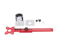 Router Milling Groove Bracket 4 in 1, Cabinet Hardware Jig Circle Cutting Guide, Adjustable Woodworking Tool for Circular Grooves and Round Blocks, with Fittings for Easy Installat