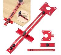 Router Milling Groove Bracket, 4 in 1 Router Jig Routers Tool, Adjustable Routers Guide Cabinet Hardware Jig Template Tool Imperial and Metric, for Circle Cutting, Edge Trimming, and Woodworking