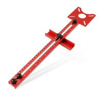 Router Milling Groove Bracket 400mm, Adjustable Router Jig with Rotatable Fence, Modular Router Base and Slot Guide, Cabinet Hardware Template Tool for MDF Particleboard Woodworking