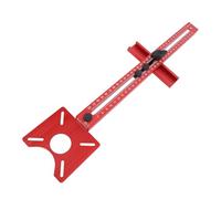 Router Milling Groove Bracket, Adjustable Multifunctional Cabinet Hardware Jig and Router Guide for Woodworking, Aluminum Alloy, Ideal for Professional Woodworkers