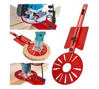 Router Milling Groove Bracket, Aluminium Alloy Router Jigs Adjustable Router Circle Cutting Jig for Quick Milling Woodworking Cutting Routing Circles, Metric & Imperial