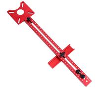 Router Milling Groove Bracket - Durable Aluminum Rotatable Milling Router Circle Cutting Jig Guide, Universal Cabinet Template Tool Circular Hole Slotting Locator with Scale for Woodworking