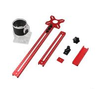 Router Milling Groove Bracket Woodworking Jig, Adjustable Aluminum Alloy Guide With Quick-Disassembly Base For Precision Edge Cutting(B)