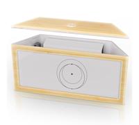 Router Mount for Starlink Gen 3, Wood Grain Acrylic Storage Box for Standard V3 Mesh Router, 2-in-1 Mounting Kit for Star Link Power Supply, Wall Mountable or Desktop Placeable Holder, UTR-32