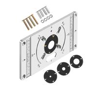 Router Plate Insert, Router Table Insert Plate, Woodworking Router Plate, Robust Cast Aluminium Wood Milling Board, Rustproof, with Engraving, Precision for Furniture and Woodworking