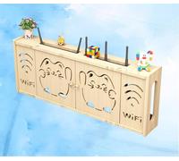 Router Rack Mount Wifi Router Bracket Wall Hanging Wall Mounted Storage Box Wooden Wall Storage Box,B-71x28cm