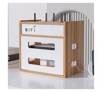 Router Shelf Wall Mount, Router Box with Cable Management Multicolor Multiple Sizes(Brown,H*W32*21cm/12.5 * 8.3")