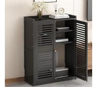 Router Storage Box Floor-Mount WiFi Modem Cabinet Double-Deck Shelf Clutter-Free Solution for Neat Spaces Easy Assembly & Stylish Design