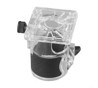 Router Table Base for Plunge Trimmer - Transparent & Black Plastic Woodworking Tool with Locking Adjustment Knob, Compatible with for Edge Ban