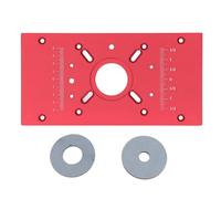 Router Table Insert Plate, Aluminum Alloy Lift System Base Board Accessory for Woodworking, Fine Alignment Dual Scales with Red and Black Color, Compatible with M8 Model for High A (Red)