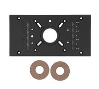 Router Table Insert Plate, Aluminum Alloy Lift System Base Board Accessory for Woodworking, Fine Alignment Dual Scales with Red and Black Color, Compatible with M8 Model for High A (Black)