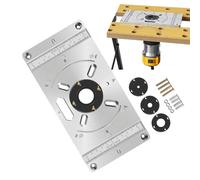 Router Table Insert Plate - Cast Aluminum Milling Board | Engraved Rustproof Heavy Duty for DIY Furniture | Woodworking Workbench Reverse Mounted Electric Carving Edge Trimmer Inverted Tool