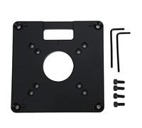 Router Table Insert Plate CNC Machined Aluminum Alloy Precision Engraving Accessory for Woodworking Trimming Machines Dongcheng Aoben Ken Boda Worx 120 x 120 x 8mm