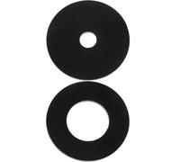 Router Table Insert Plate Double Hole Plastic Black 2pcs