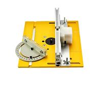 Router Table Insert Plate for Woodworking Benches Table Saw with Miter Gauge Guide Aluminium Profile Fence Sliding Brackets Woodworking Tools(1 Set B)